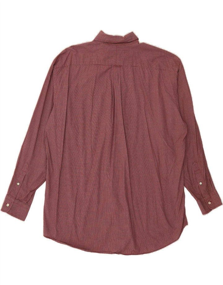 TOMMY HILFIGER Mens Shirt Size 17 XL Red Check Vintage Tommy Hilfiger and Second-Hand Tommy Hilfiger from Messina Hembry 