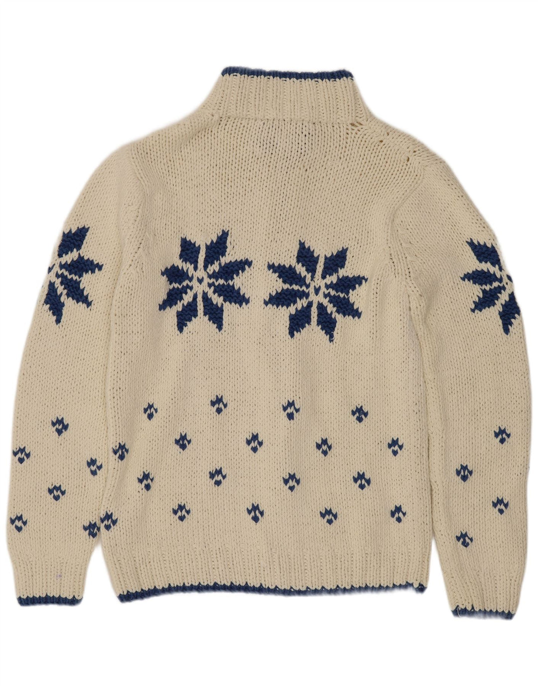 Marlboro Classics Herre cardigan sweater Medium Off White Fair Isle Retro