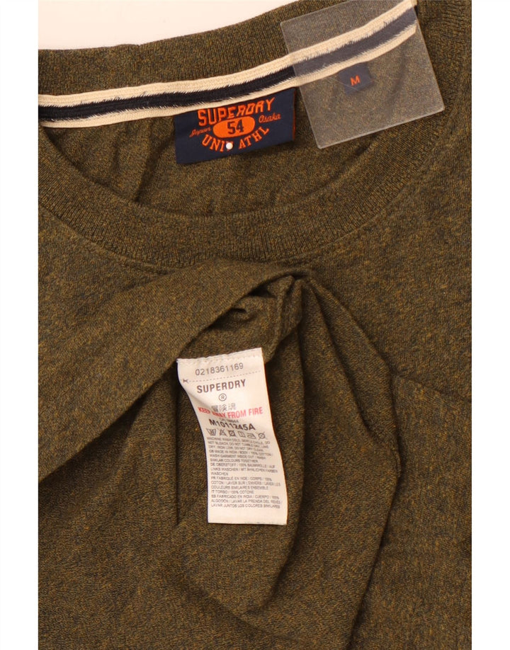 SUPERDRY Herre T-Shirt Top Medium Khaki Bomuld