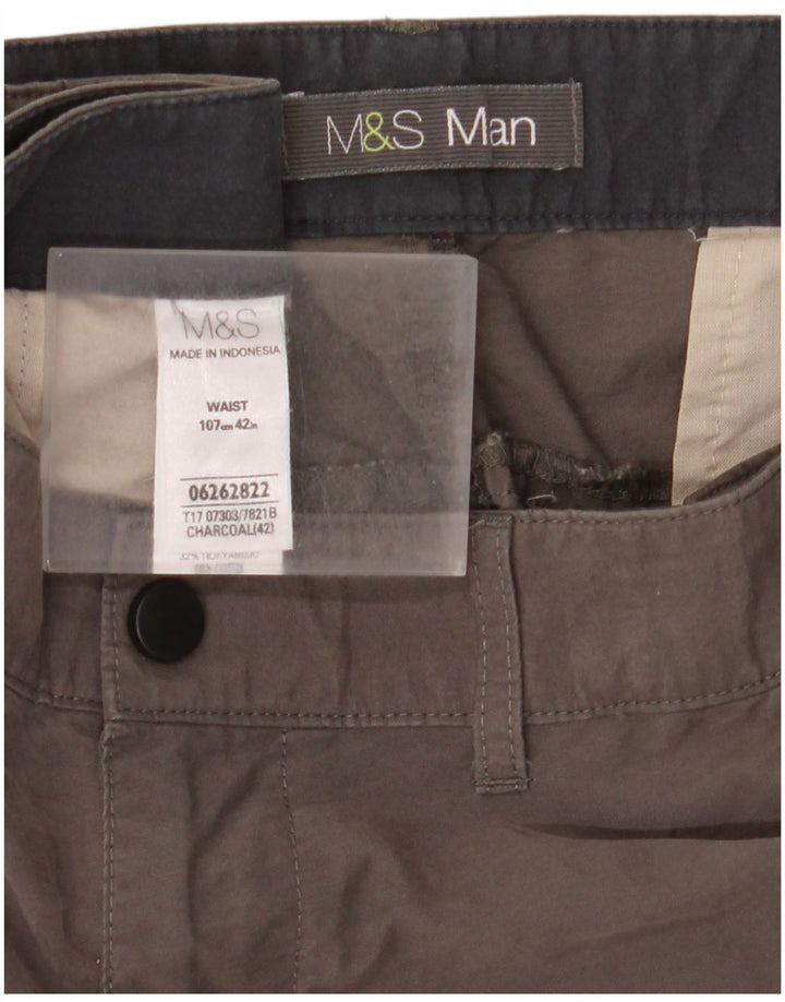Marks & Spencer Herre Cargo Shorts W42 2XL Grå Bomuld