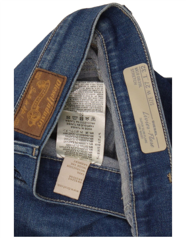 DIESEL Kvinder Livier-flare Lavtalje Super Slim Flared Jeans W27 L32 Blå