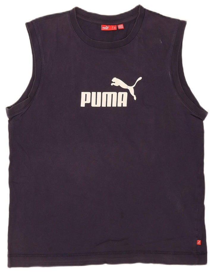 Puma Herre Grafisk Vest Top Stor Marineblå