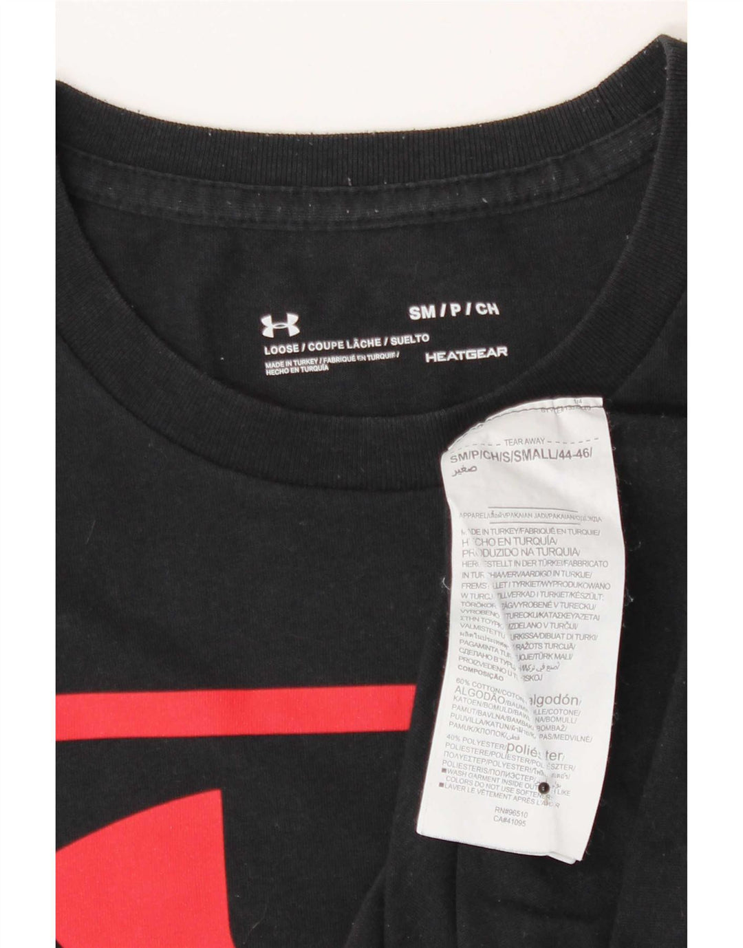 Under Armour Herre grafisk T-shirt Top Lille sort bomuld