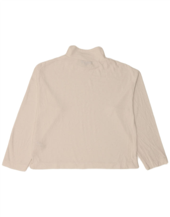 Marks & Spencer Dametop Langærmet UK 12 Medium White Polyester