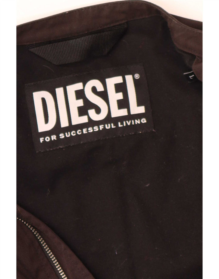 Diesel Herre Bomber Jacket UK 40 Stor Brun Nylon