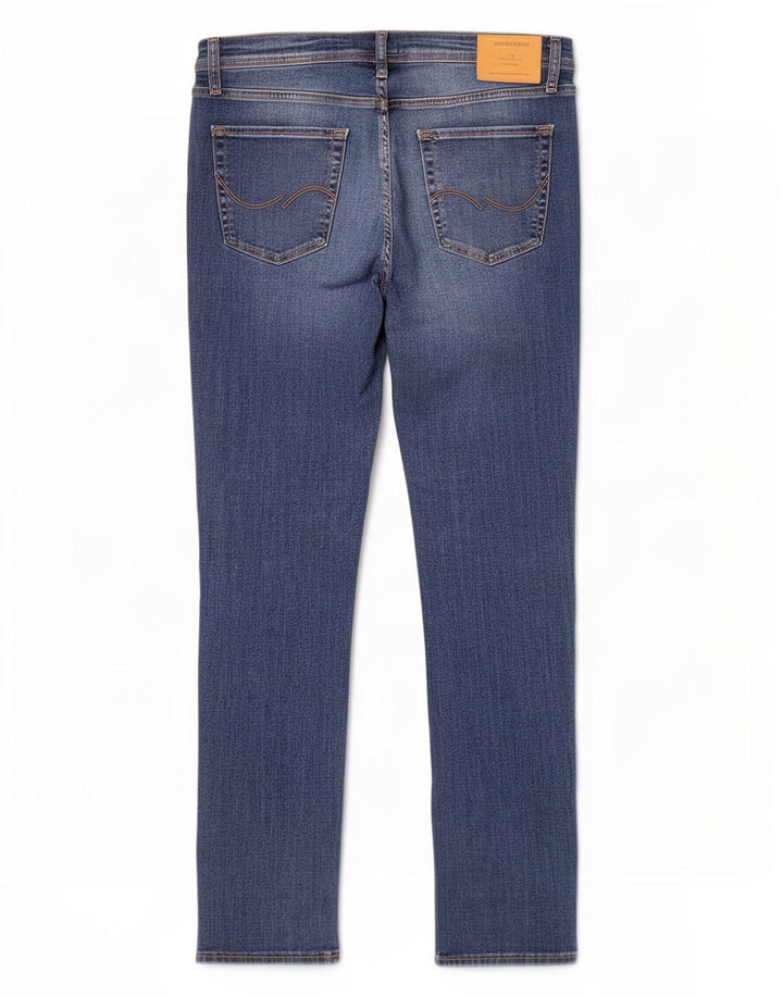 Jack & Jones Herre Slim Jeans W34 L36 Blå Bomuld