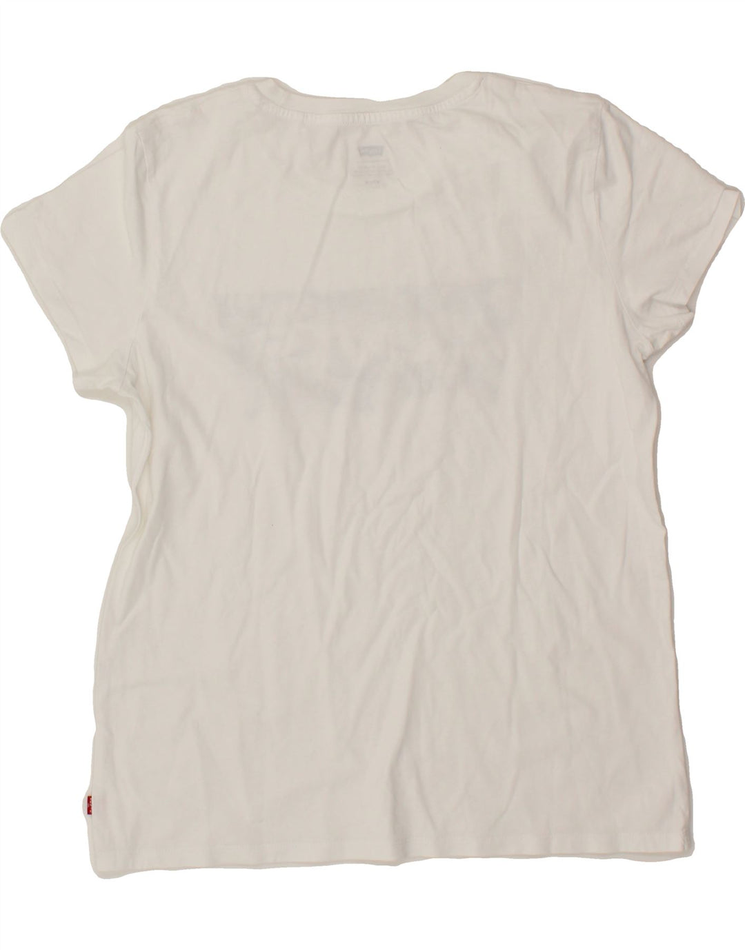 LEVI'S Womens Graphic T-Shirt Top UK 12 Medium White Vintage Levi's and Second-Hand Levi's from Messina Hembry 