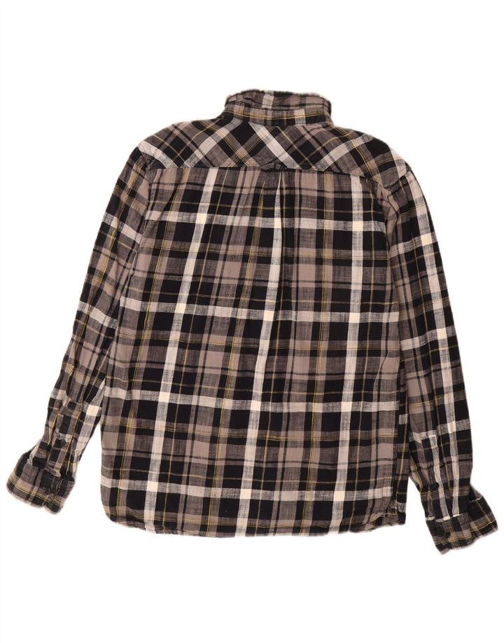 Levi's Flanelskjorte til mænd mellemgrå ternet bomuld