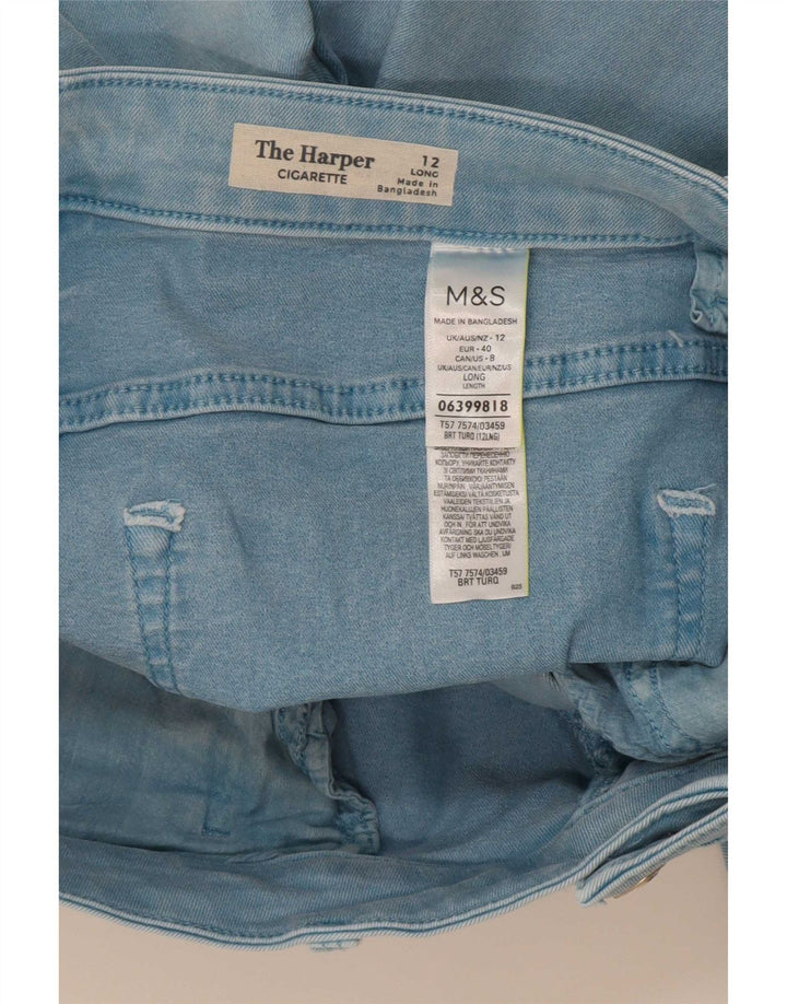 Marks & Spencer Dame Straight Jeans UK 12 Medium W30 L27 Turkis
