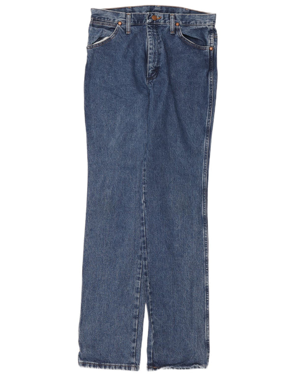 Wrangler Straight Jeans til mænd W31 L34 blå bomuld