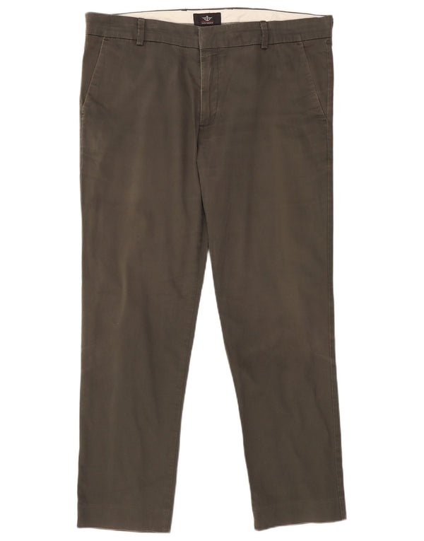 DOCKERS Slim Chino-bukser til mænd W36 L30 Khaki Bomuld