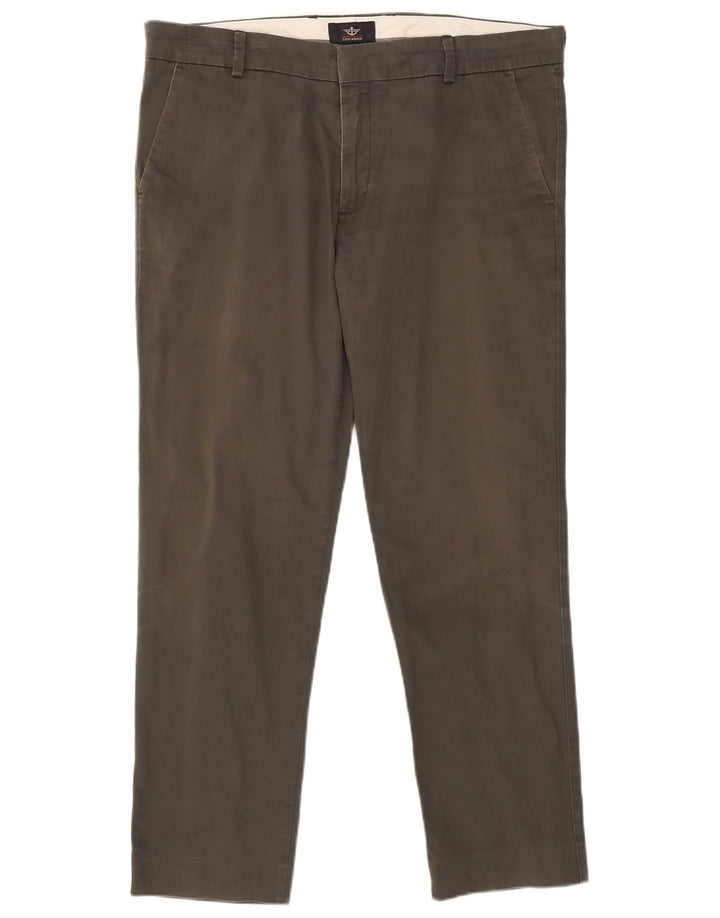 DOCKERS Slim Chino-bukser til mænd W36 L30 Khaki Bomuld