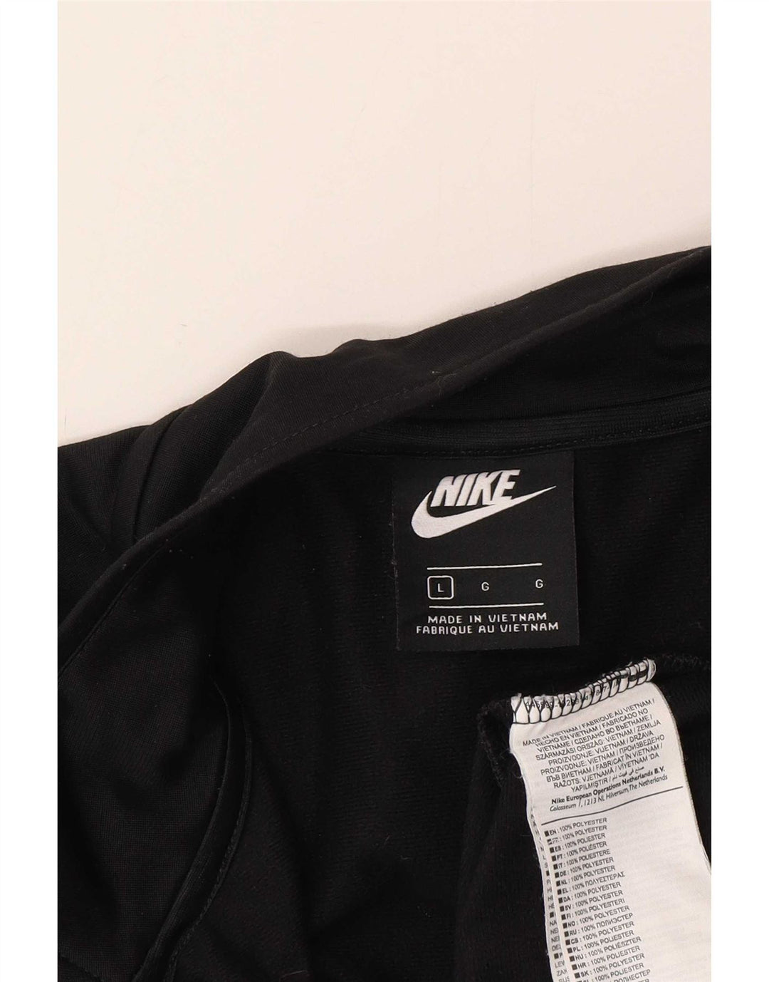 Nike træningsdragt til mænd, topjakke, stor sort polyester