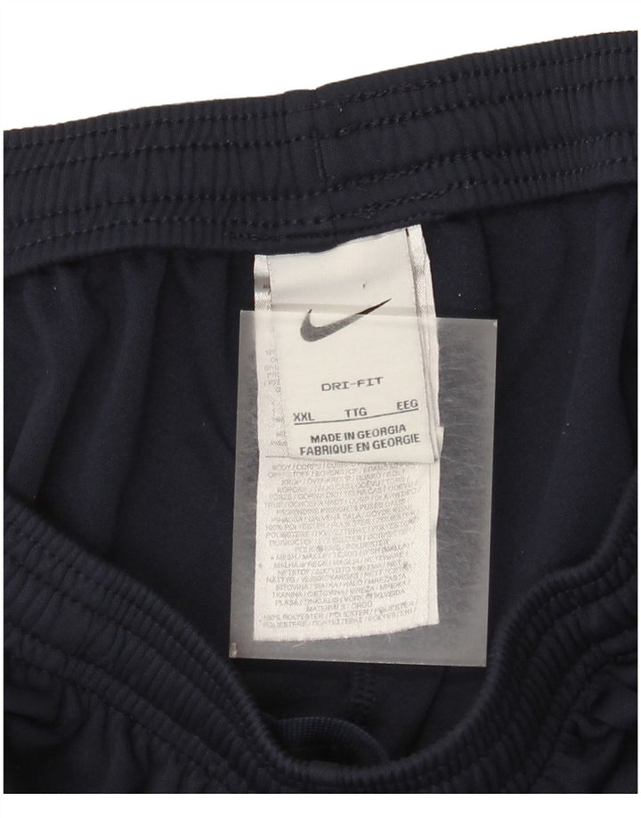 Nike herre Dri Fit træningsdragt bukser 2XL marineblå polyester