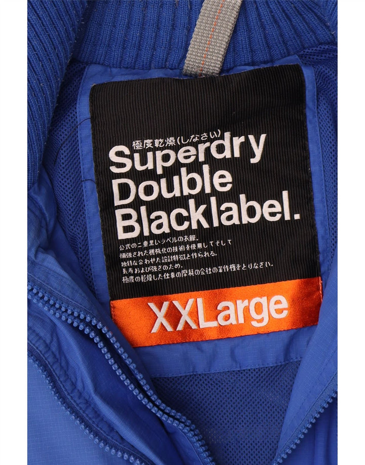 Superdry Regnjakke til mænd UK 44 2XL Blå Nylon