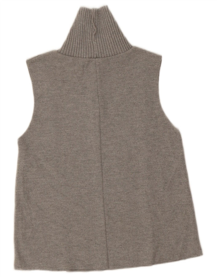 Zara Dame Vest Tank Top UK 10 Small Grå