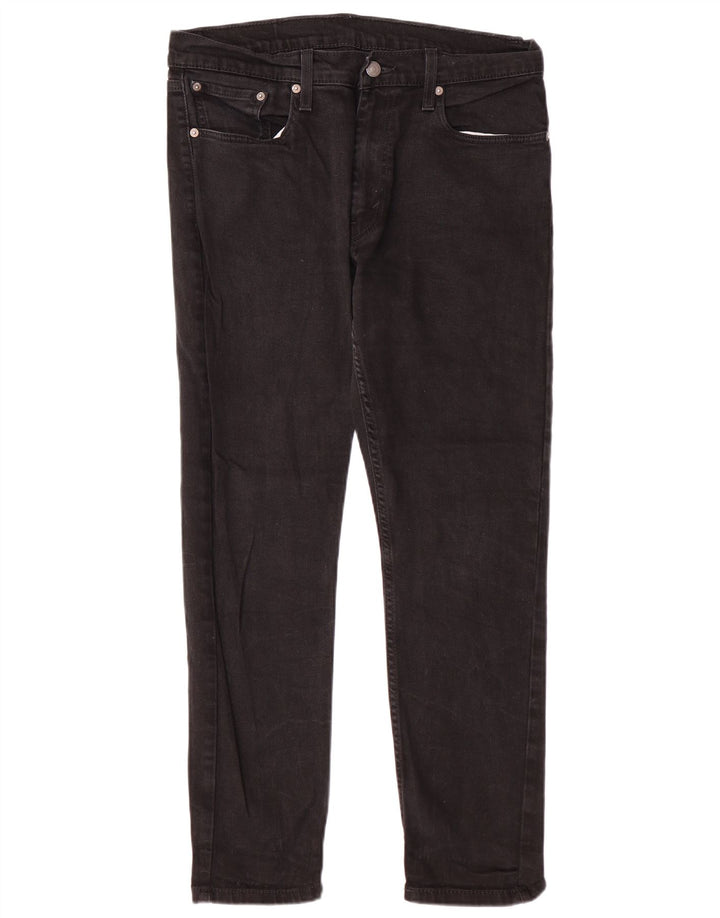 LEVI'S Herre 512 Slim Tapered Jeans W33 L27 Sort Bomuld