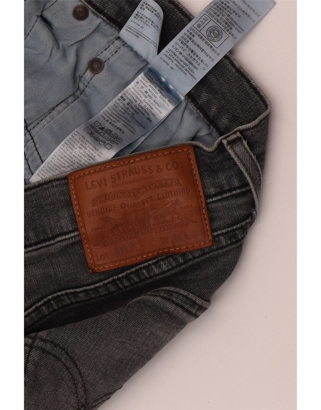Levi's Herre 511 Slim Jeans W34 L34 Grå Bomuld