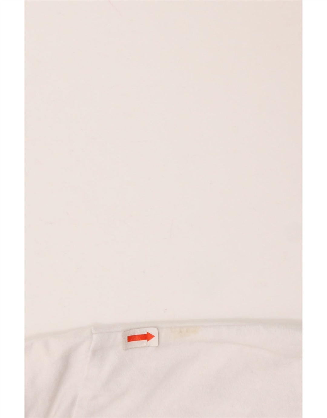 ELLESSE Dame Crop Grafisk T-Shirt Top UK 10 Small White Bomuld
