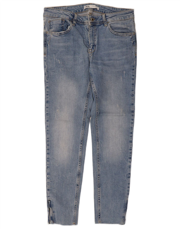Zara Dame Slim Jeans EU 40 Medium W30 L26 Blå