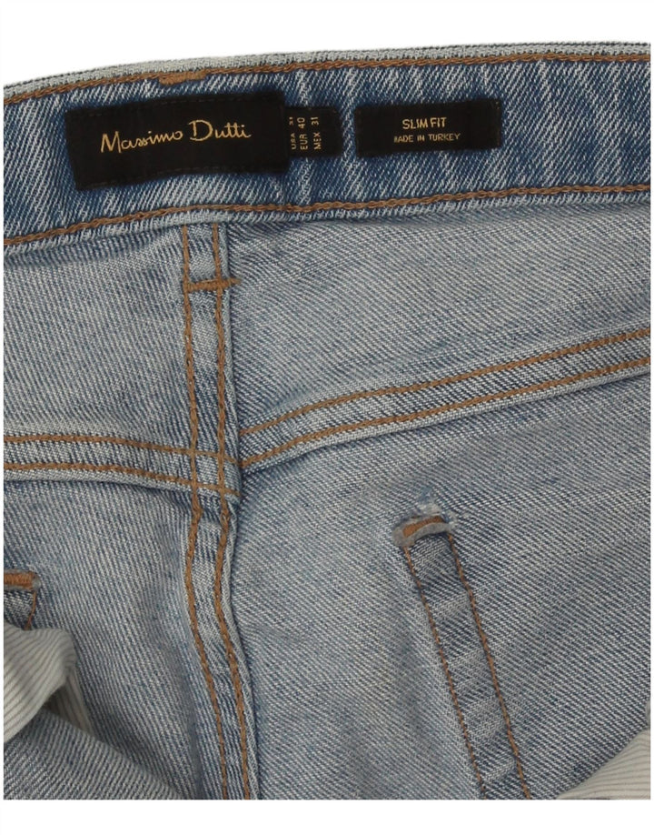 Massimo Dutti Herre Slim Jeans EU 40 Medium W31 L33 Blå