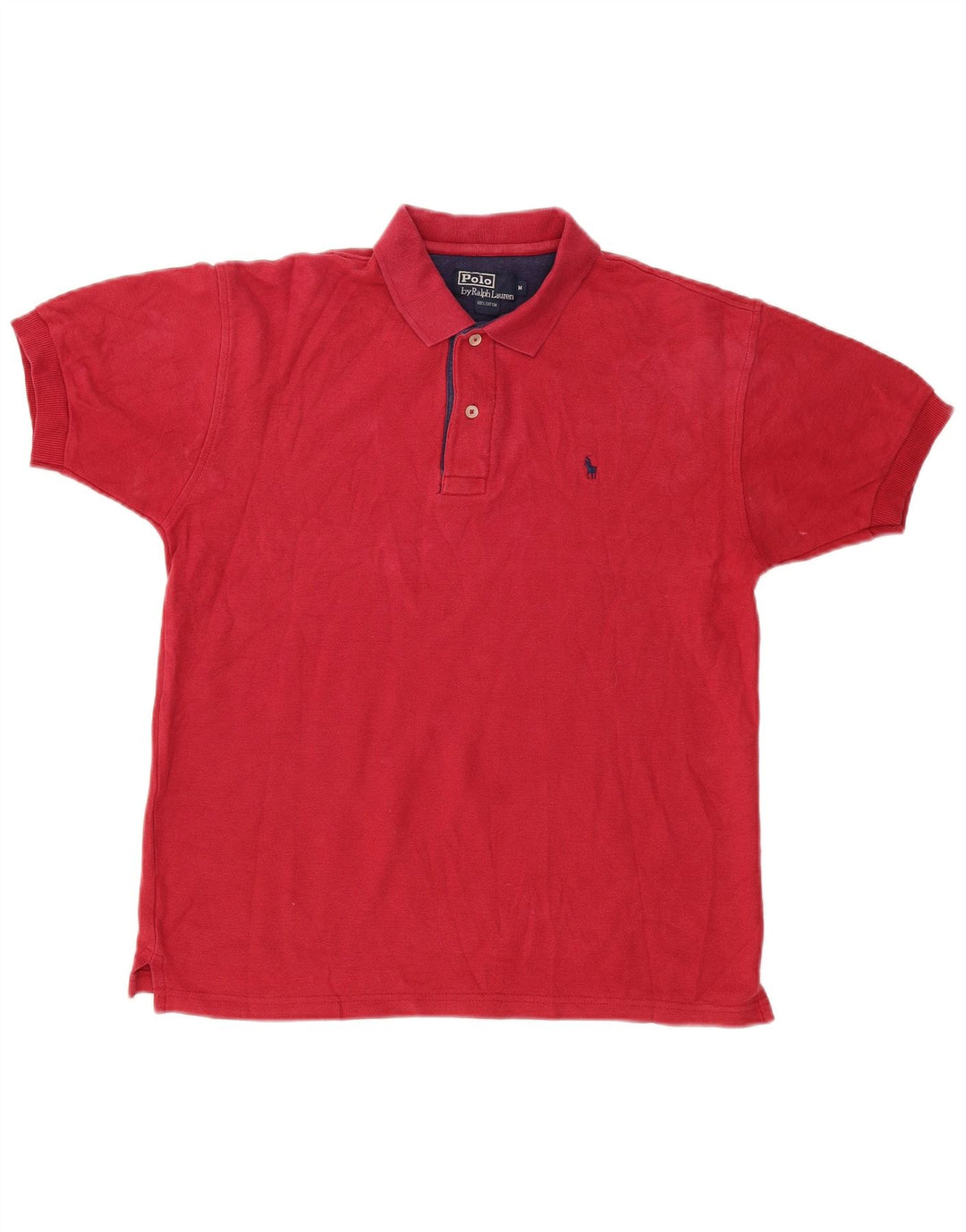 POLO RALPH LAUREN Mens Polo Shirt Medium Pink Cotton