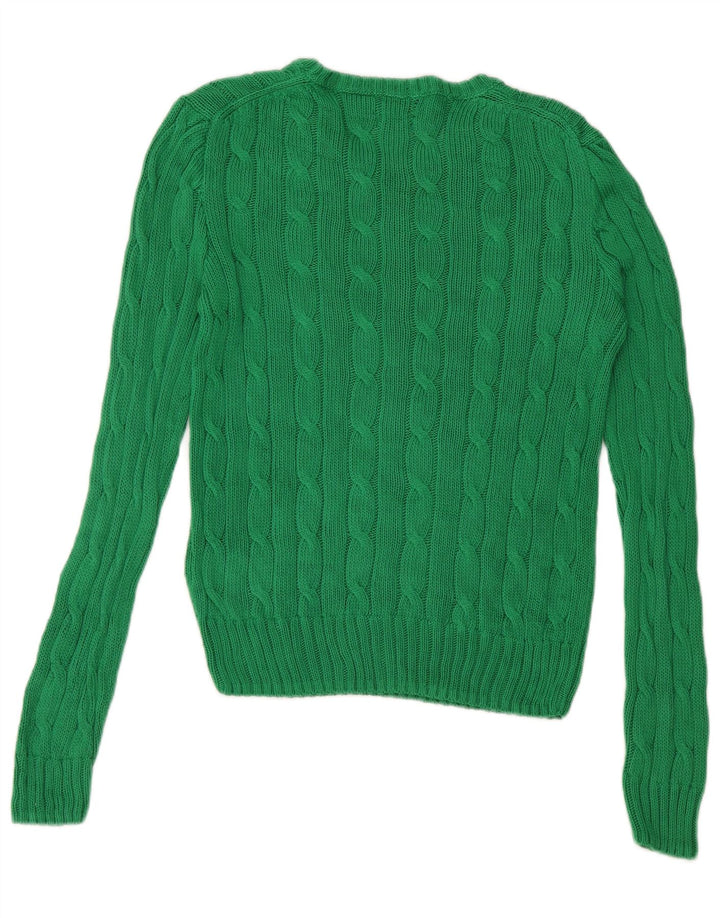 POLO RALPH LAUREN Dame sweater med rund hals DK 10 Lille grøn bomuld