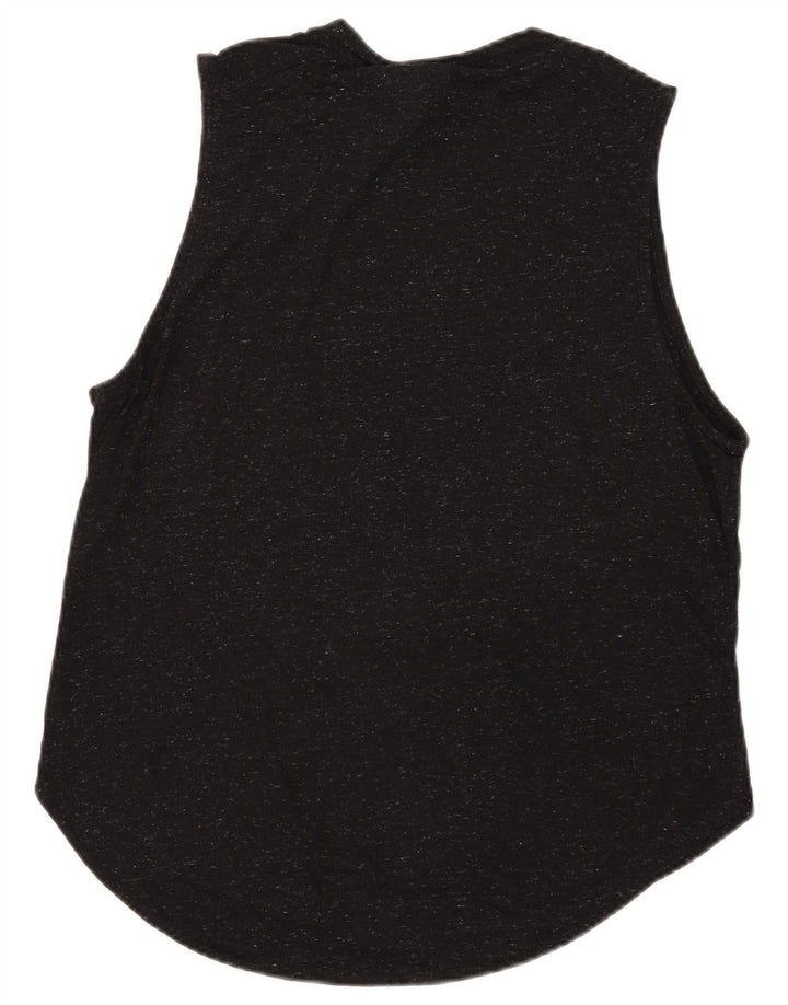 Adidas Dame Grafisk Vest Top UK 12/14 Medium Black Flecked