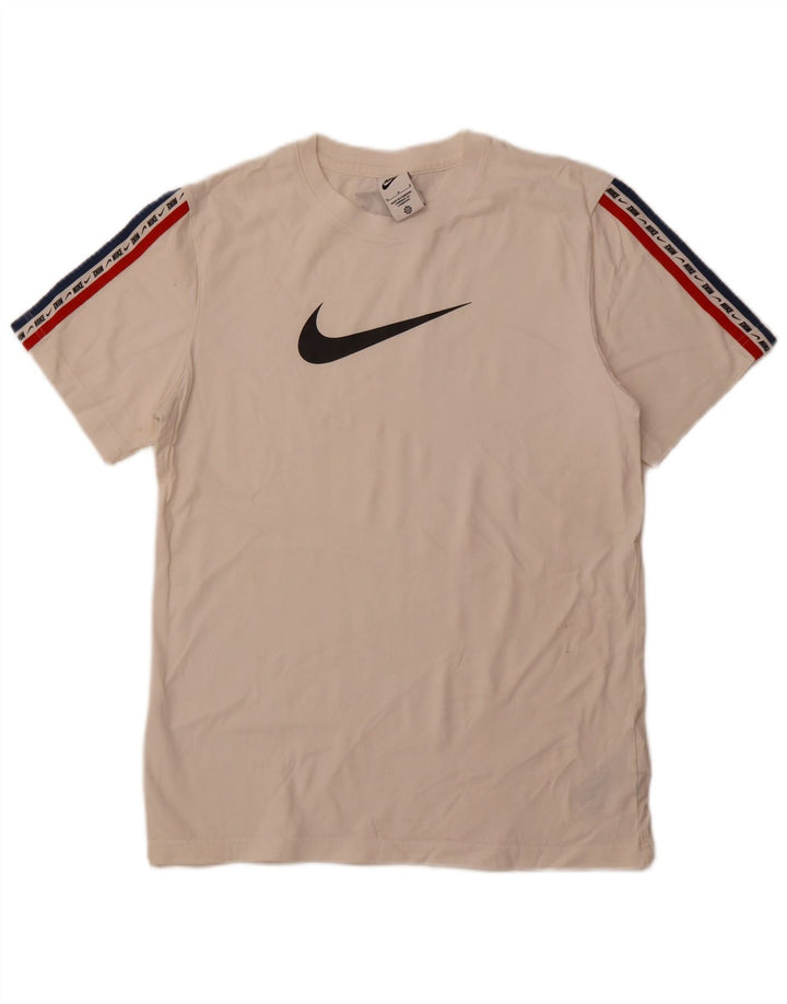 Nike grafisk t-shirt til mænd, medium hvid bomuld
