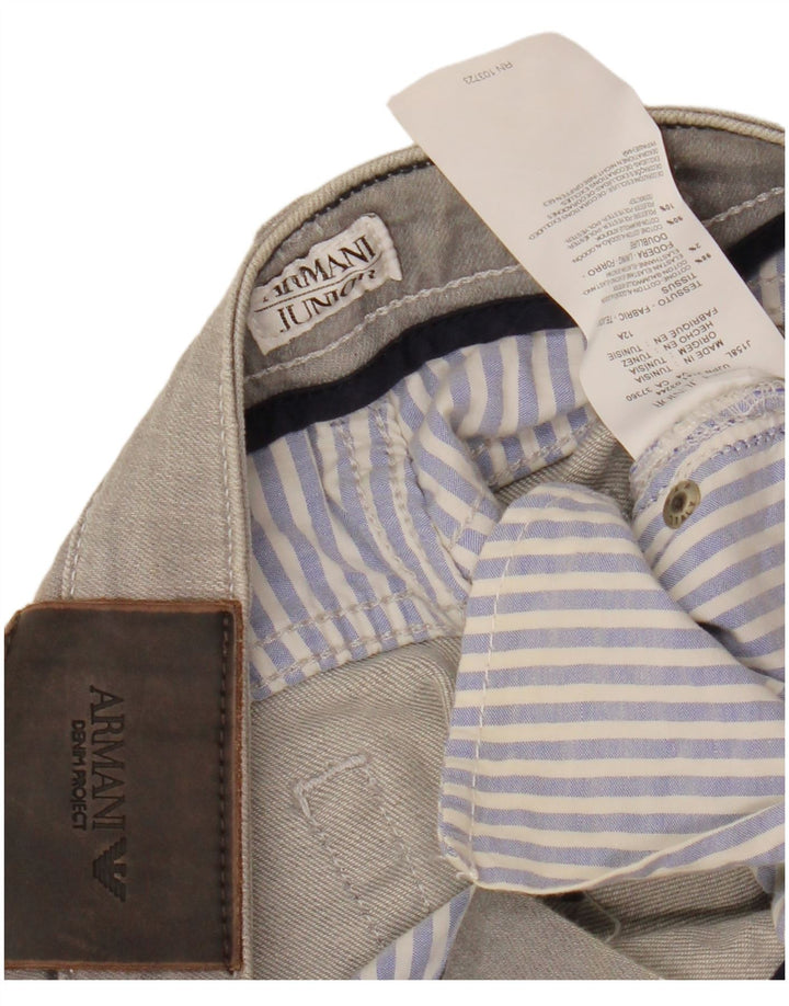 ARMANI JUNIOR Slim Jeans til piger 11-12 år W26 L29 Grå Bomuld