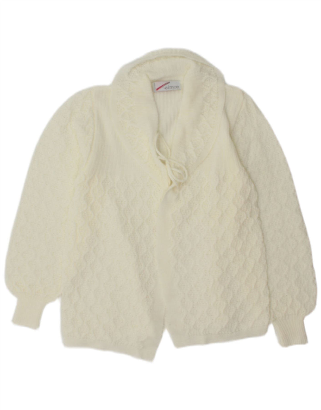 Simon Dame Cardigan Sweater UK 12 Medium White