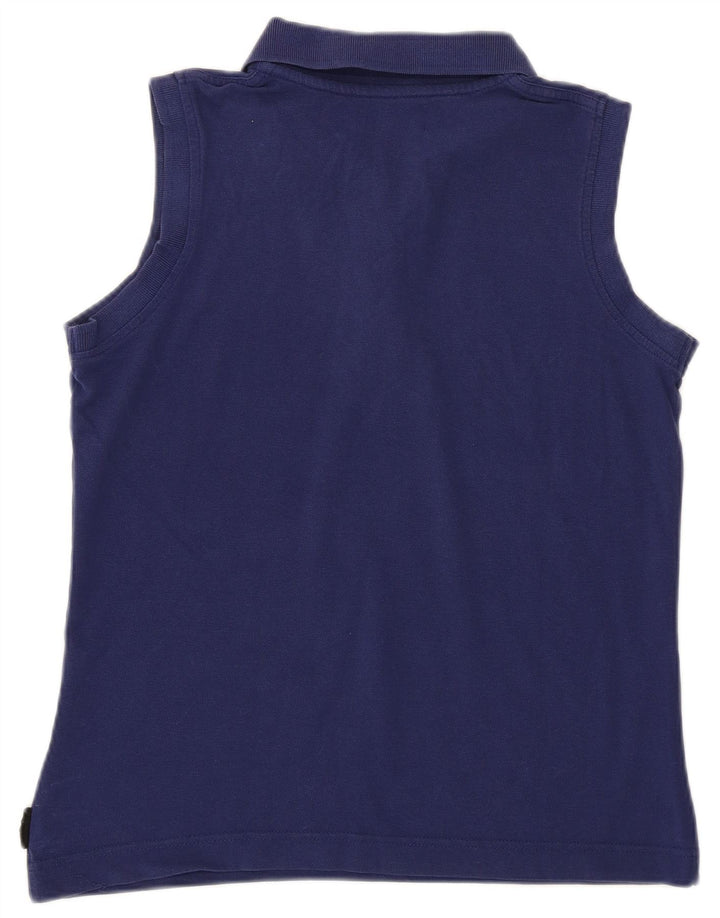 Kappa Dame ærmeløs polo shirt UK 12 Medium Navy Blue