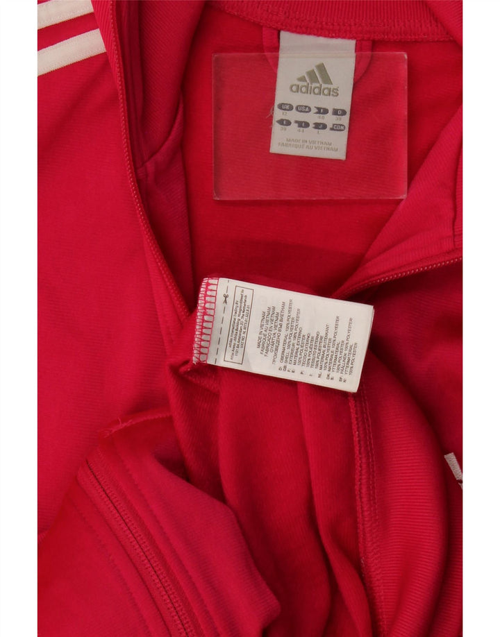 Adidas træningsdragt topjakke til kvinder UK 12 Medium Pink Polyester