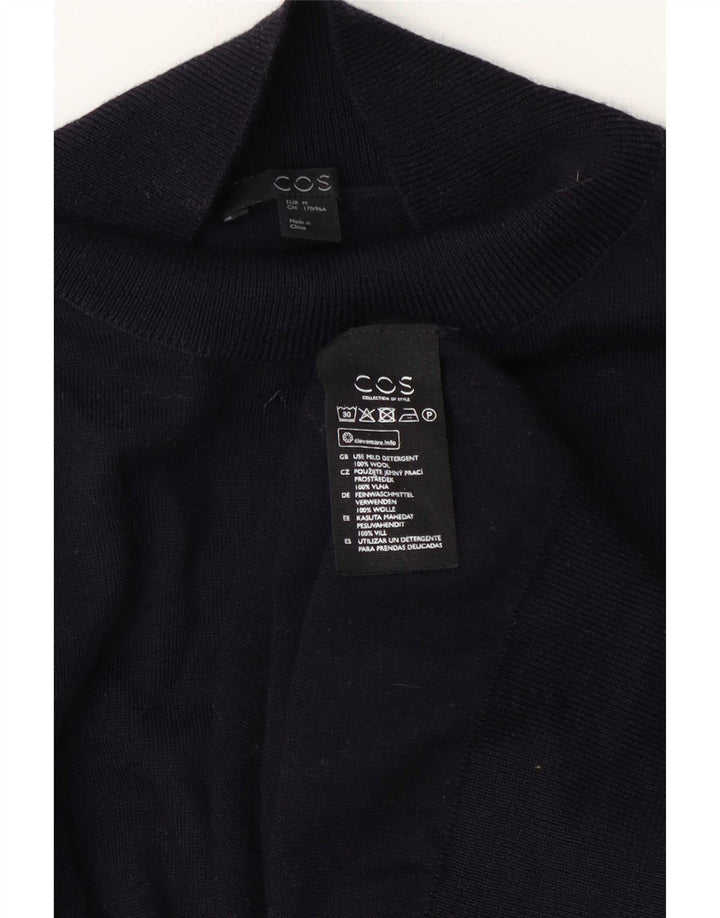 Cos Dame Turtle Neck Jumper Sweater UK 14 Medium Navy Blue Wool