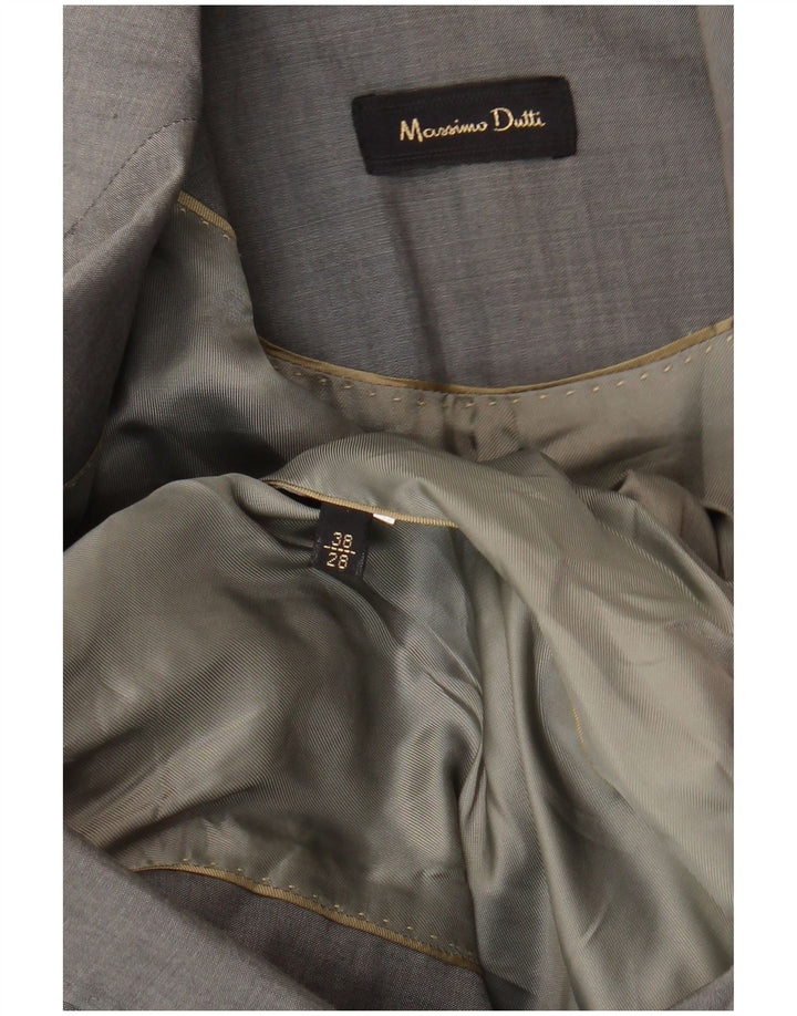 MASSIMO DUTTI Dame 2-knaps blazerjakke EU 38 Lille Grå
