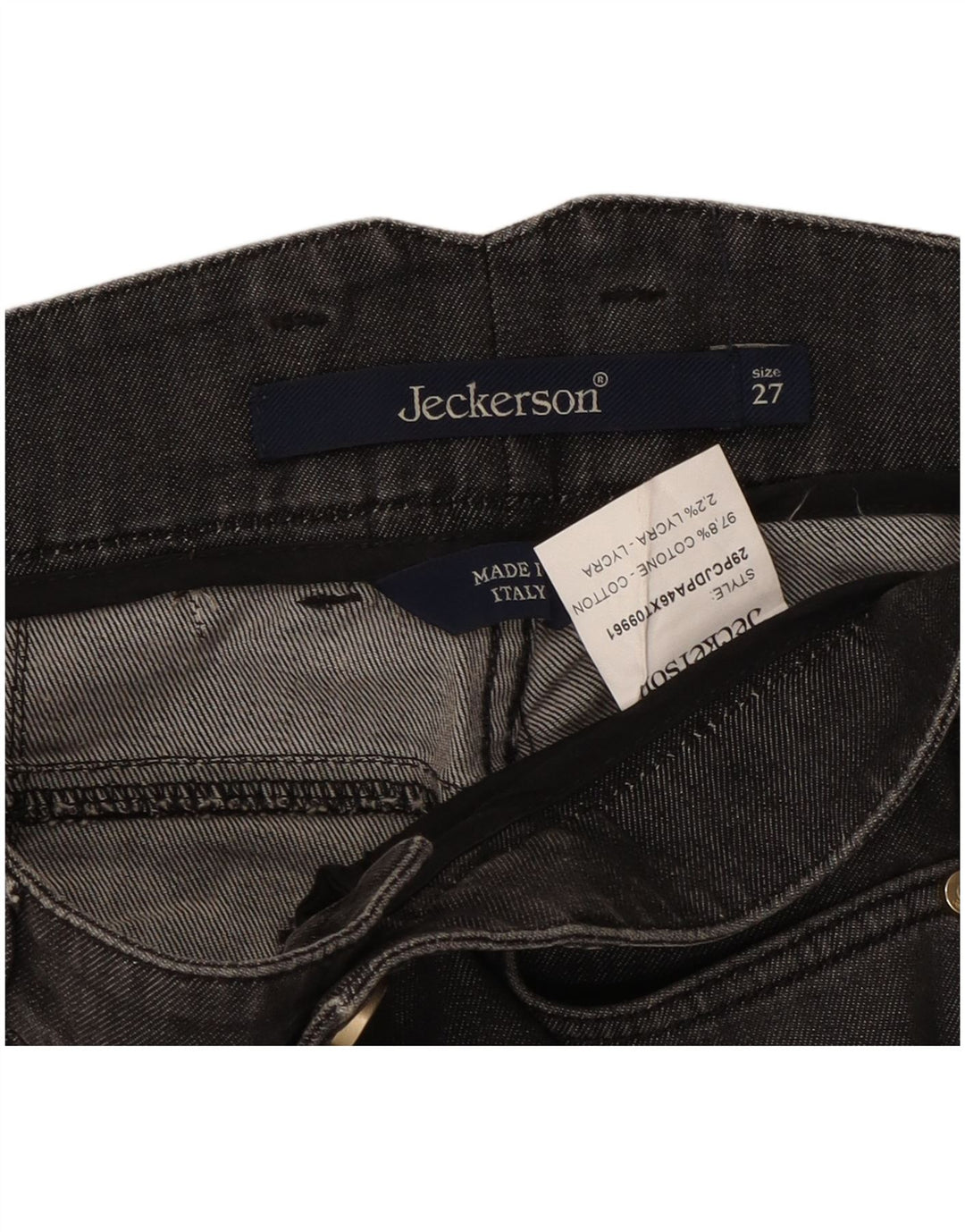 Jeckerson Dame Slim Jeans W27 L29 Sort Bomuld