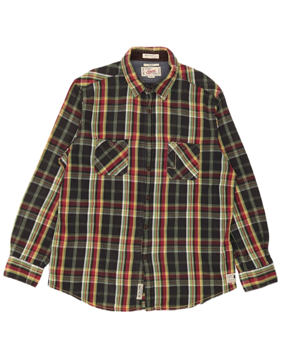 Marlboro Classics Herre Ternet Custom Fit Flanellskjorte 3XL Sort Ternet