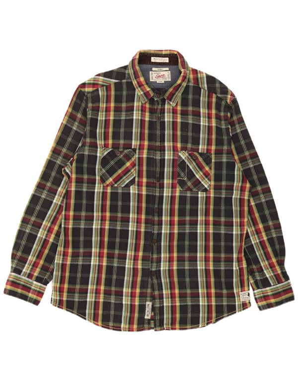 Marlboro Classics Herre Ternet Custom Fit Flanellskjorte 3XL Sort Ternet
