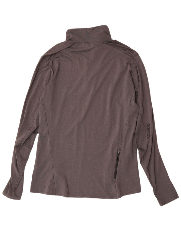 Adidas Herre Climalite Pullover med lynlås-hals træningsdragt Top mellemgrå polyester