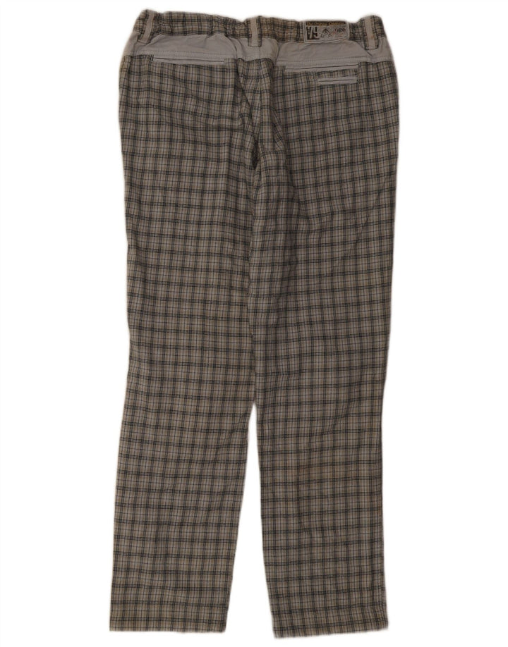Tænk Pink Herre Lige Chino Bukser Large W36 L32 Grå ternet