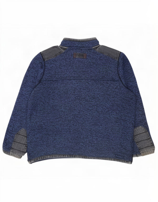Fedt ansigt herre lynlås-hals sweatshirt XL marineblå akryl