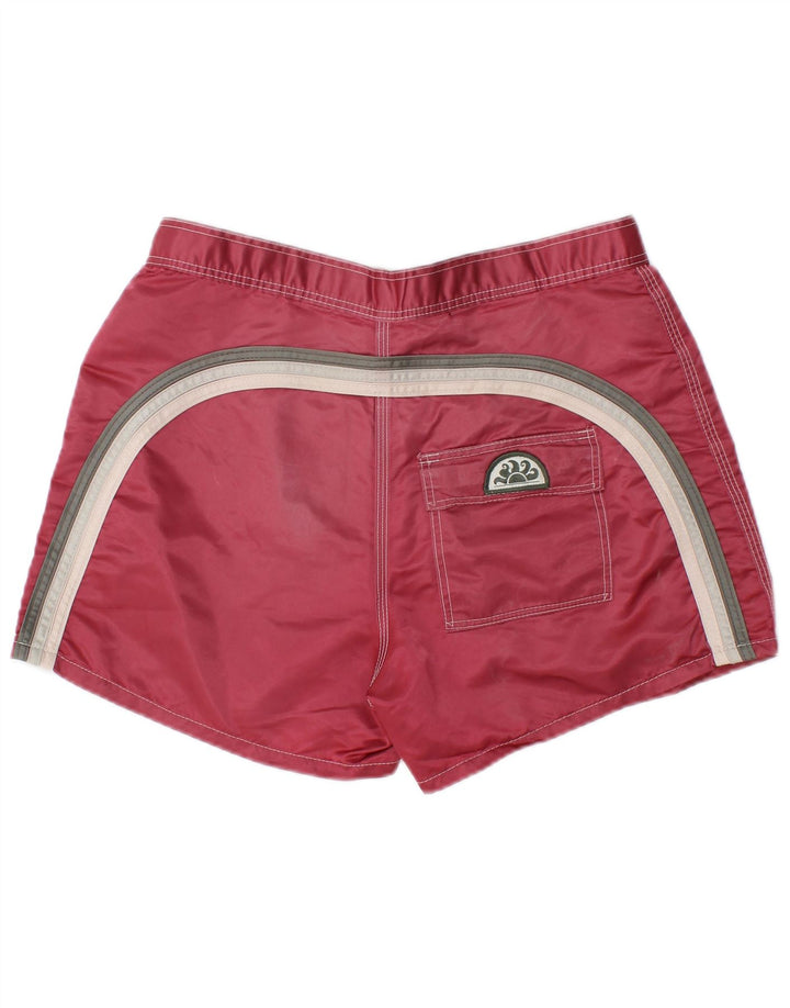 Sundek Herre badeshorts Medium Bourgogne stribet nylon