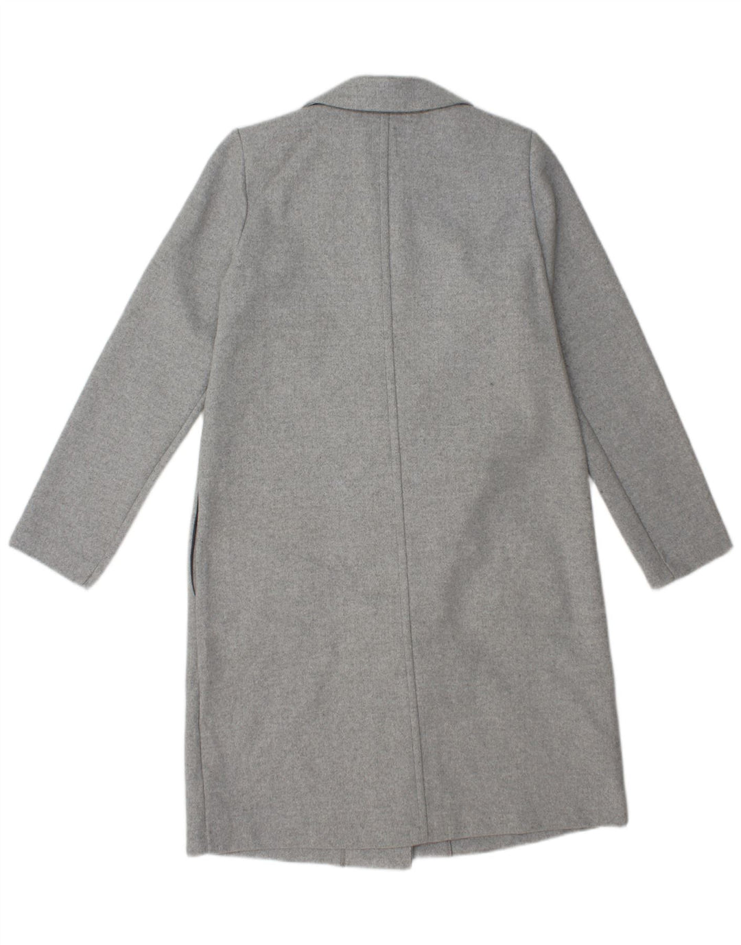 Zara Womens Open Overcoat UK 14 Medium Grey Polyester