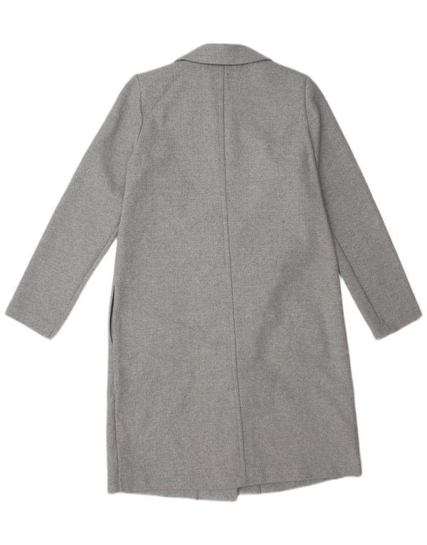 Zara Womens Open Overcoat UK 14 Medium Grey Polyester