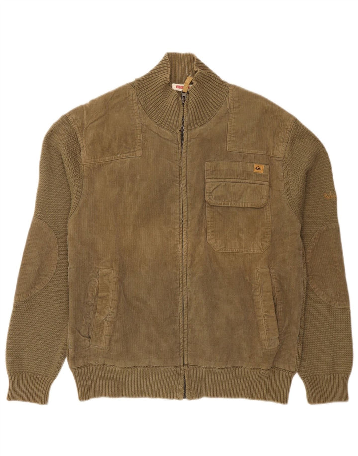 Quiksilver Cardigan Sweater til mænd Lille Khaki Bomuld