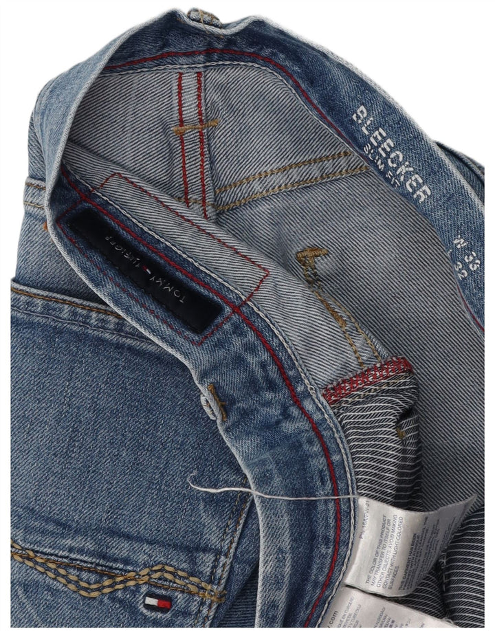 TOMMY HILFIGER Herre Sleenker Slim Jeans W33 L29 Blå Bomuld