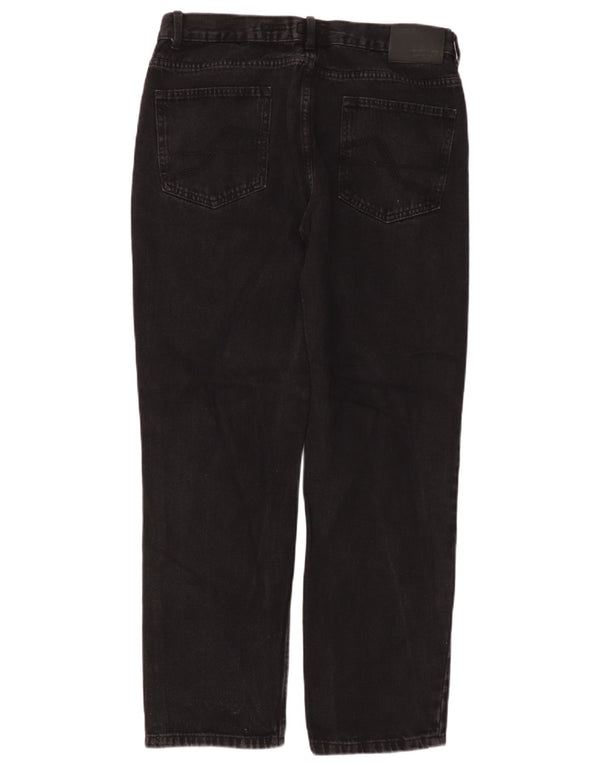 Pierre Cardin Mens Regular Fit Straight Jeans W36 L30 Black Cotton