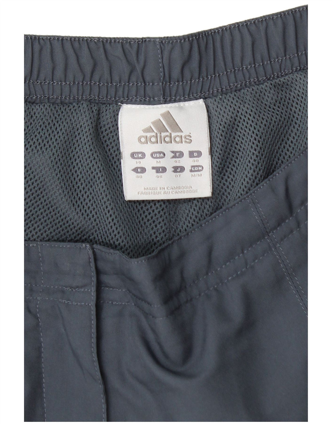 ADIDAS Dame Capri Cargo Træningsdragt Bukser UK 14 Medium Grey Polyester