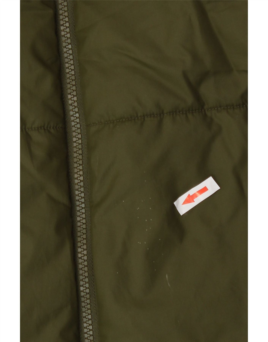 Nike Dame grafisk vendbar polstret frakke UK 14 Medium Khaki Polyester