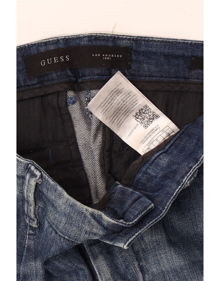 GUESS Mens Slim Jeans W32 L31 Blue Cotton
